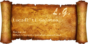 Luczáti Galatea névjegykártya